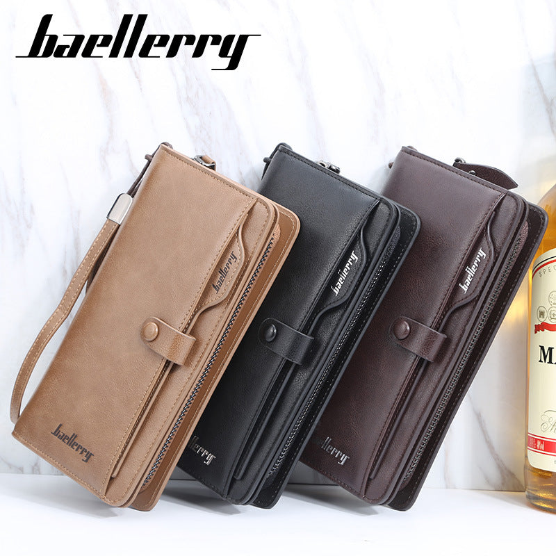Baellerry Men's Retro Multi Card Slot Clutch Wallet Bag