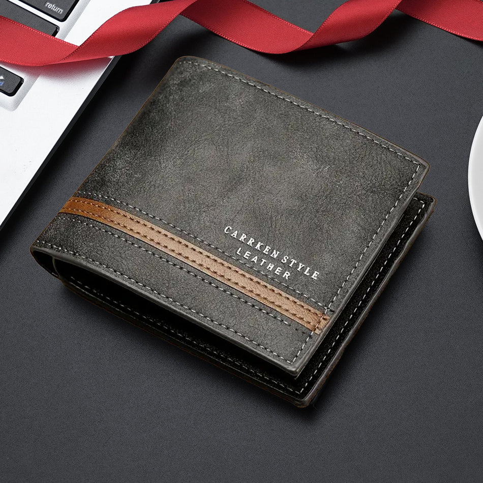 Men's Multi-Function Short Wallet with Zipper Coin Pocket