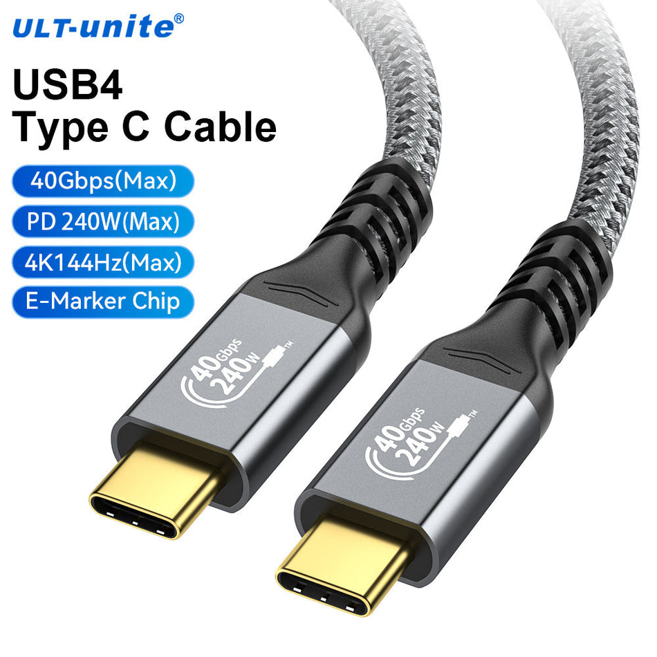 USB4 40Gbps Data & 240W PD Fast Charging Cable