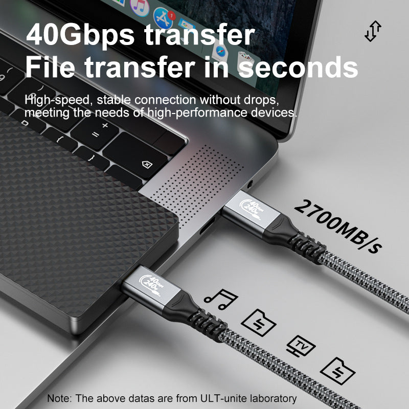 USB4 40Gbps Data & 240W PD Fast Charging Cable