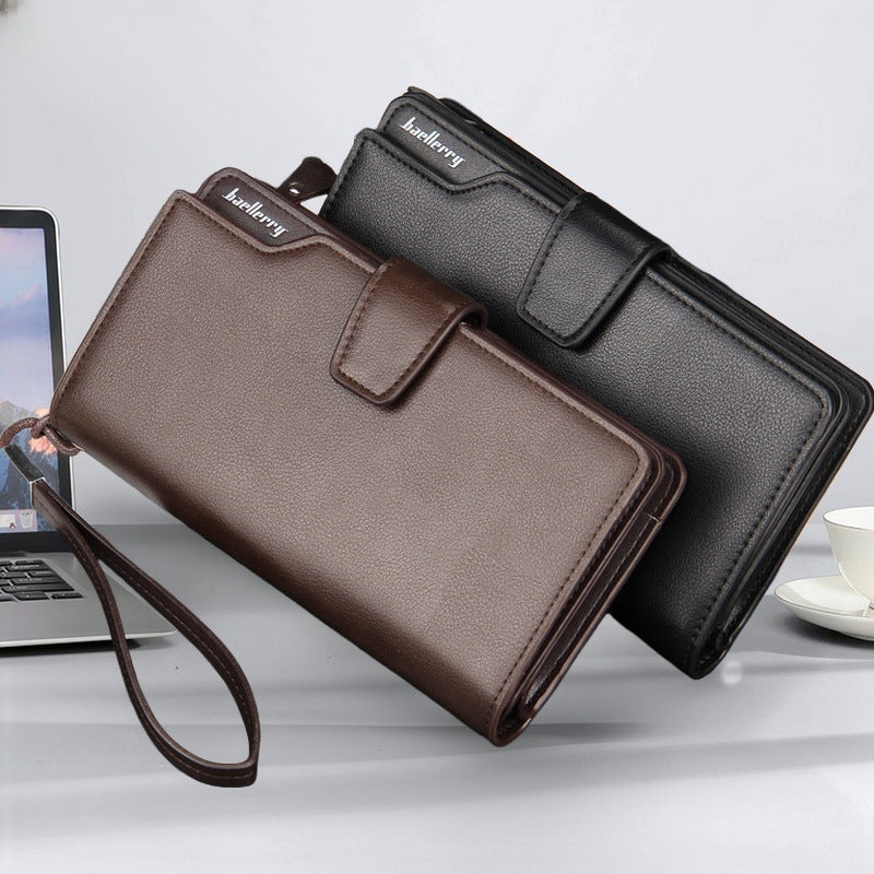 Baellerry Men's Retro Zipper Wallet Clutch Mobile Phone Bag