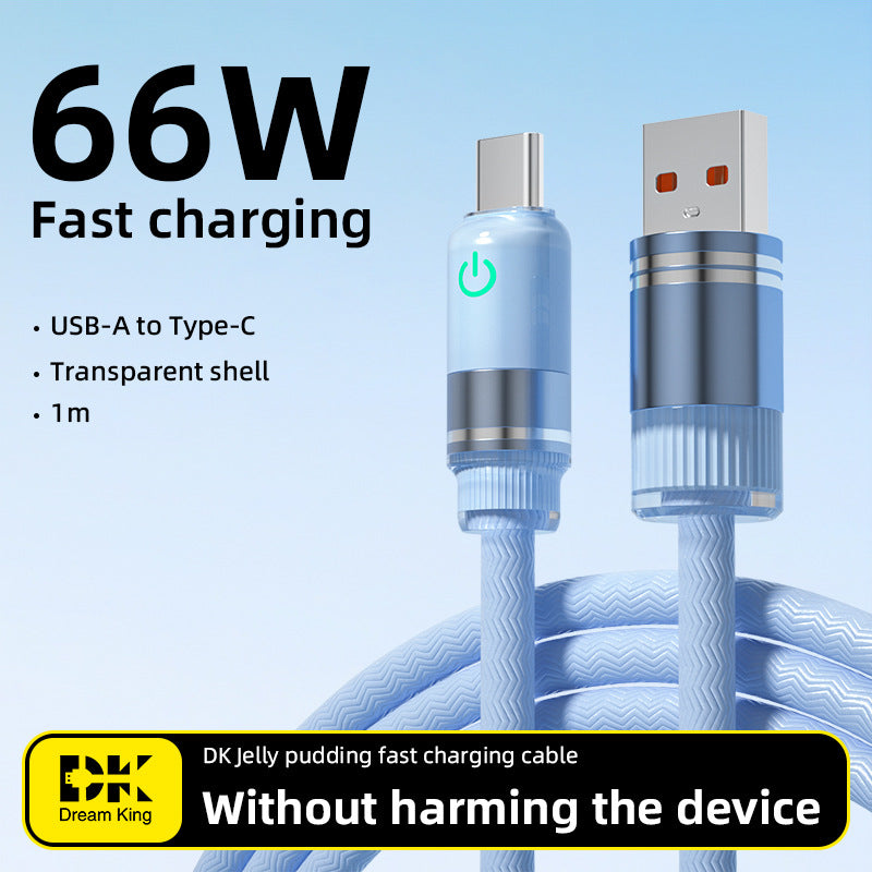 100W High-Speed Nylon Braided Fast Charging Cable