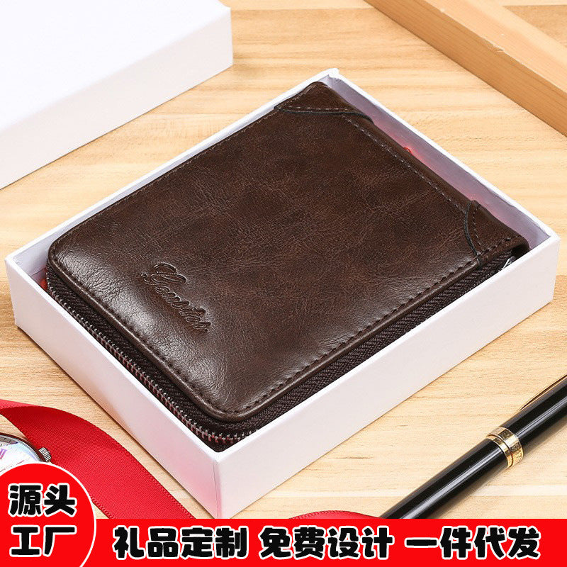 Men's Korean Style Casual Short Wallet with Card Slots