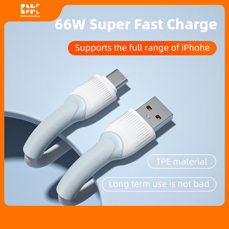 66W Fast Charging TPE Data Cable