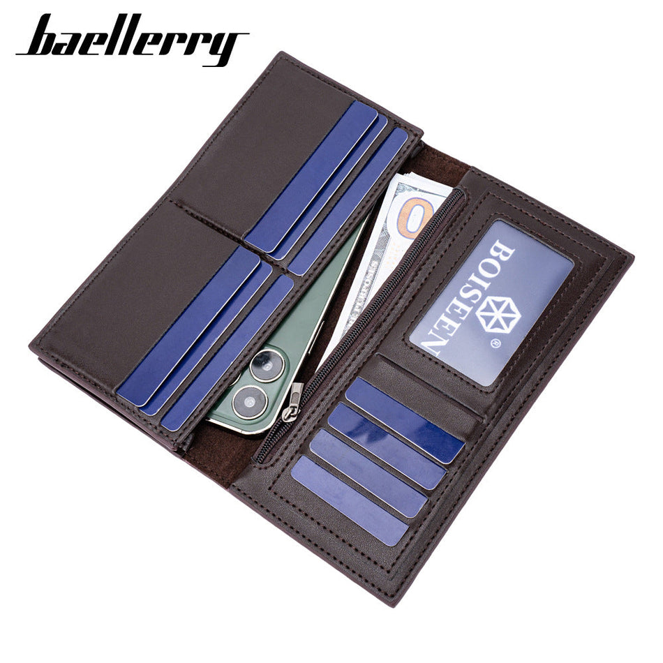 Baellerry Men's Retro Long Wallet Multi Card Slot Bag