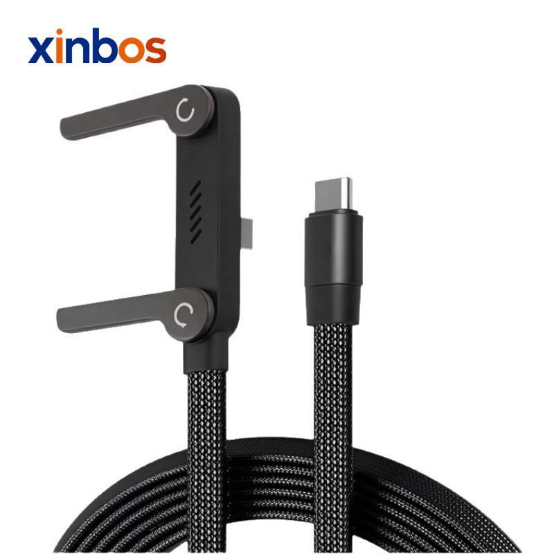 240W PD Fast Charging Cable with Alloy Phone Stand