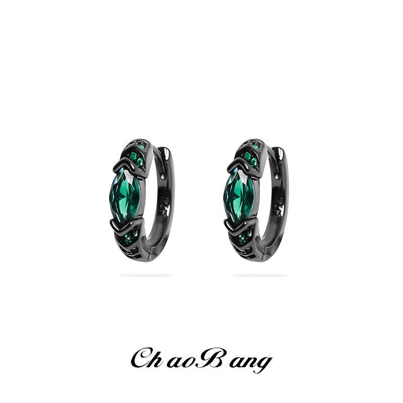 Men's Eye of Blues Gemstone Earrings Luxury Accessories