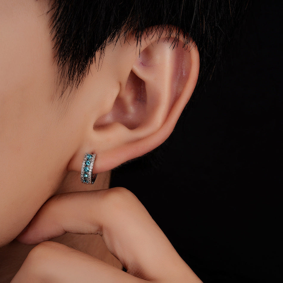 Zircon Earrings Unisex Light Luxury Fashion Ear Jewelry