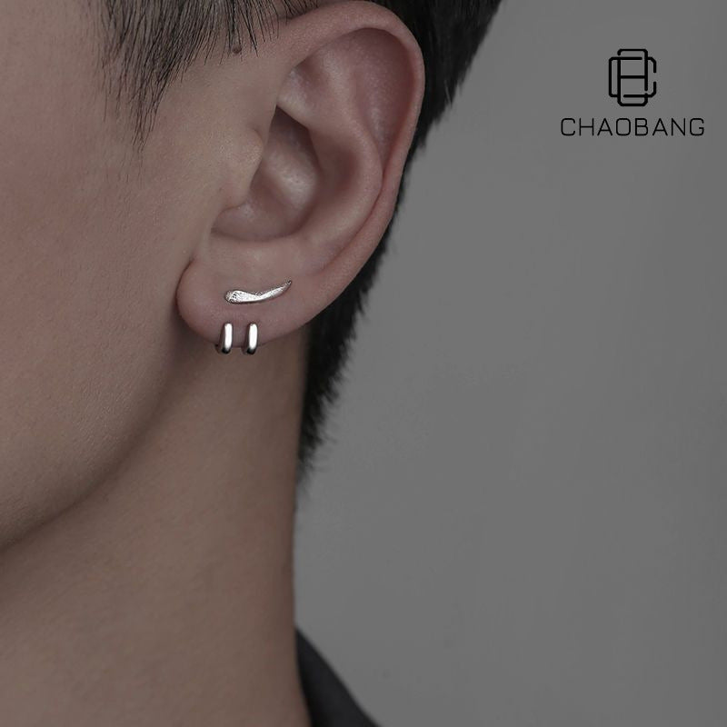 Men's Vintage Minimalist Niche High-End Fashion Earrings