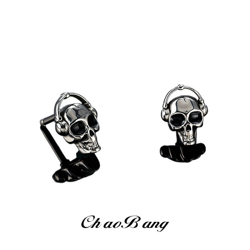 Skull Stud Earrings Unisex Niche Fashion Jewelry Accessories