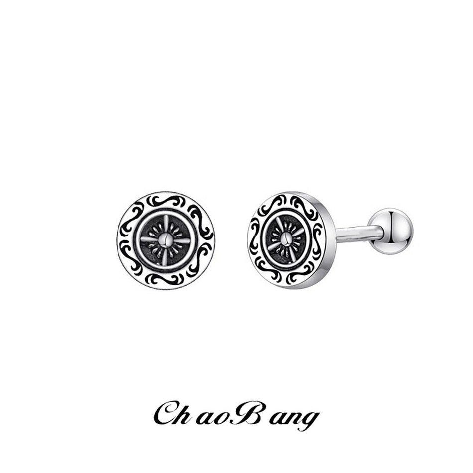 Cross Rudder Earrings Men's High-End Fashion Jewelry