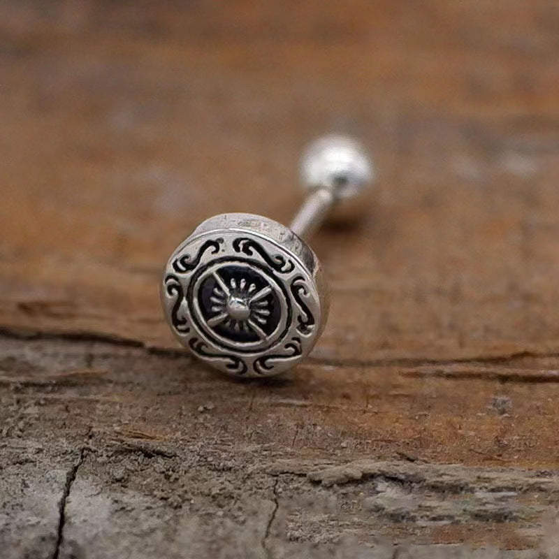 Cross Rudder Earrings Men's High-End Fashion Jewelry
