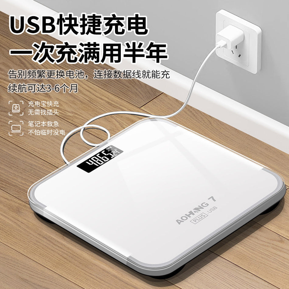 Rechargeable Digital Weight Scale with 360kg Capacity, 30x28cm