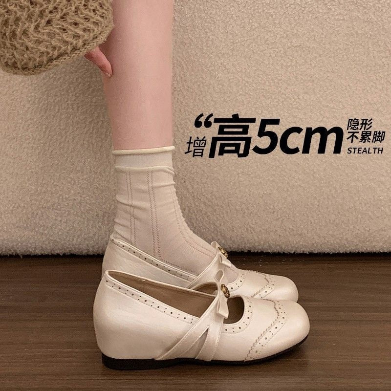 Women's Brogue Mary Jane Flats Vintage Leather Dress Shoes