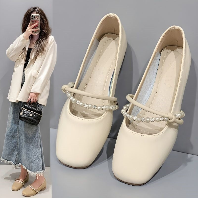 Women's French Mary Jane Flats Soft Sole Casual Shoes