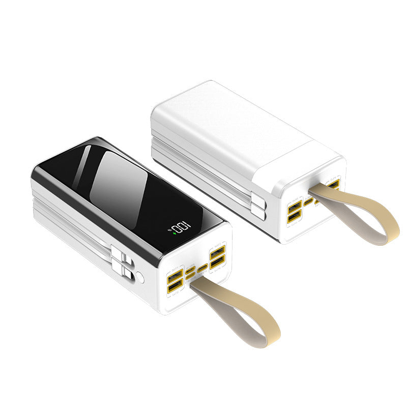60000mAh Fast Charging Power Bank with Built-In Cable