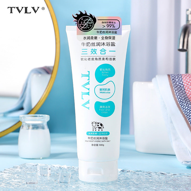 TVLV Milk Silk Bath Salt 400g for Cleansing and Exfoliating Skin