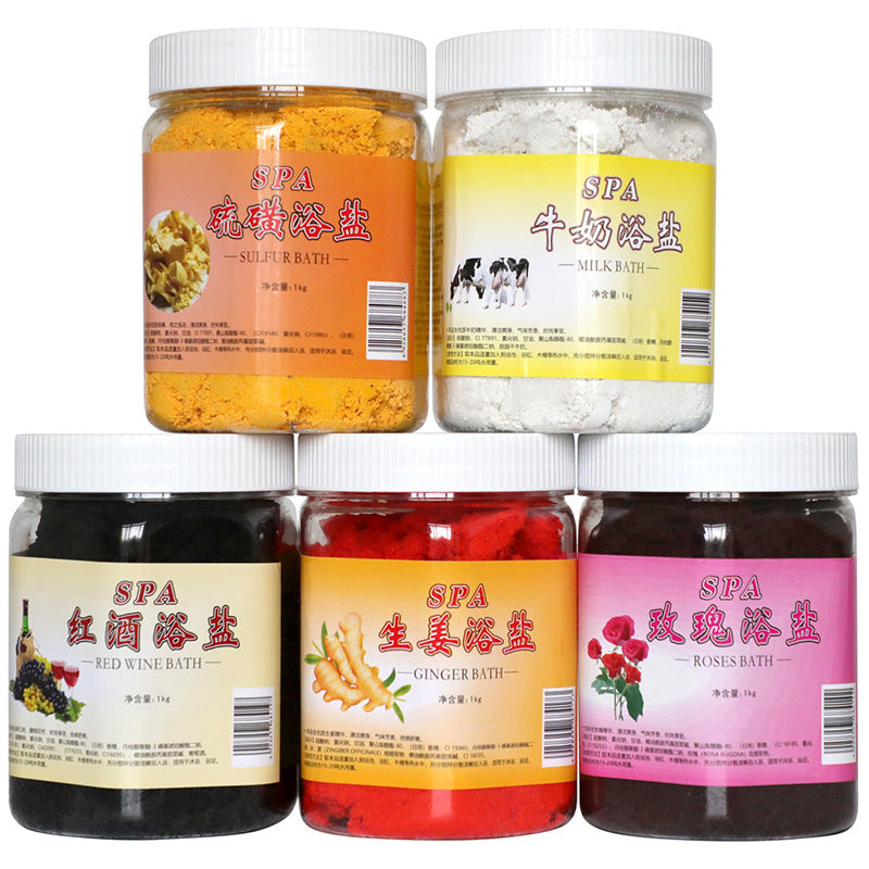 SPA Bath Salt 1000g with Rose, Red Wine or Ginger Formula