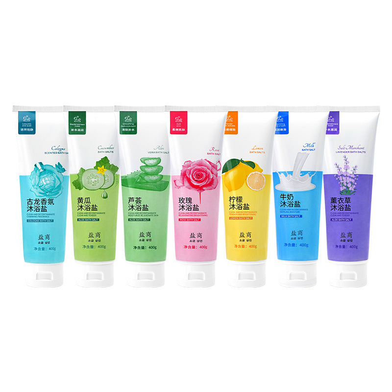 Sea Salt Bath Salt 400g with Milk, Rose & Botanical Fragrances