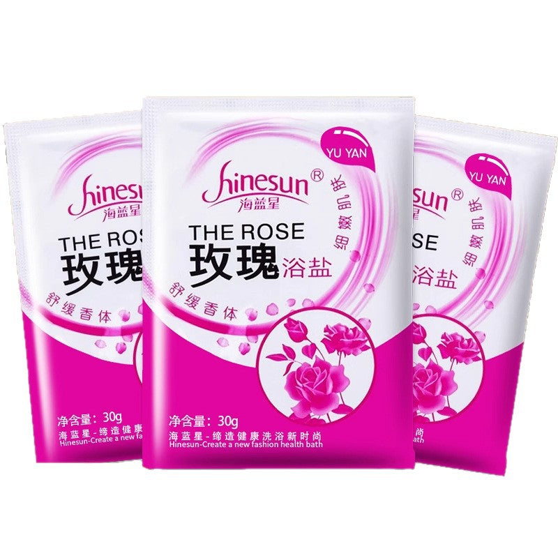 Sea Salt Bath Salts for Exfoliating with Milk, Rose & Lavender