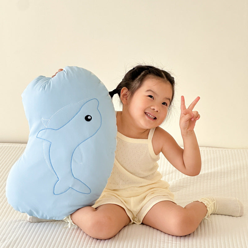 35x55cm Dual-Sided Cooling Tencel Crescent Kids Pillow