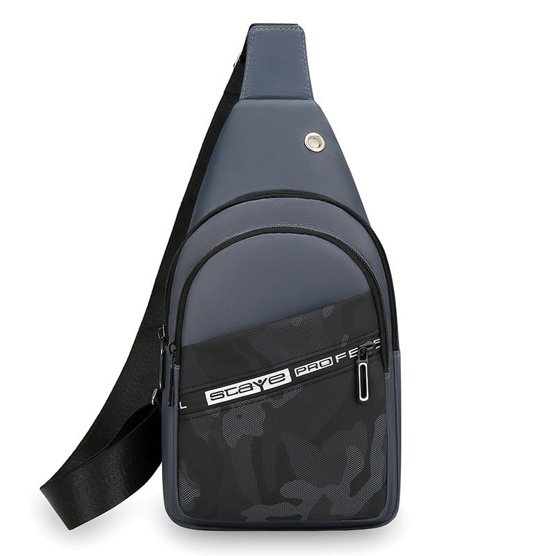 Men's Oxford Crossbody Chest Bag with Casual Shoulder Strap