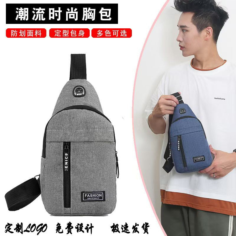 Men's Oxford Crossbody Chest Bag for Sports and Travel