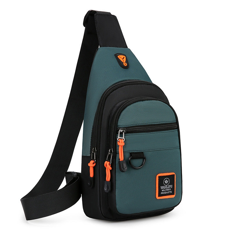 Men's Business Crossbody Chest Bag with Multi-Layer Storage