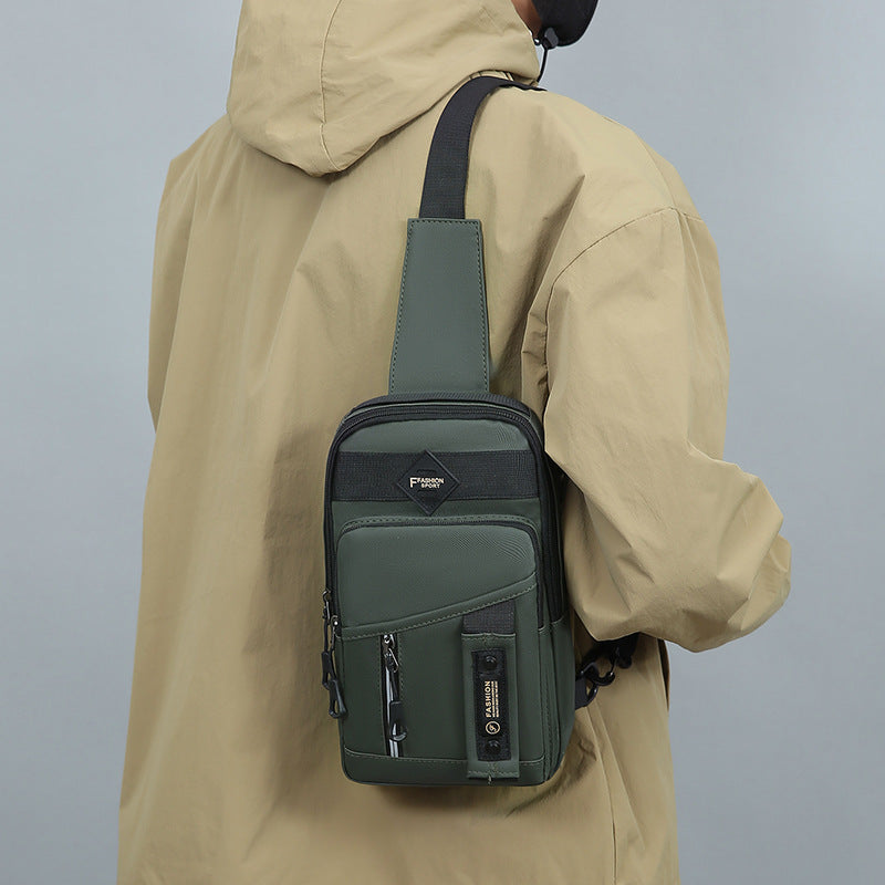 Men's Casual Crossbody Chest Bag with Portable Shoulder Strap