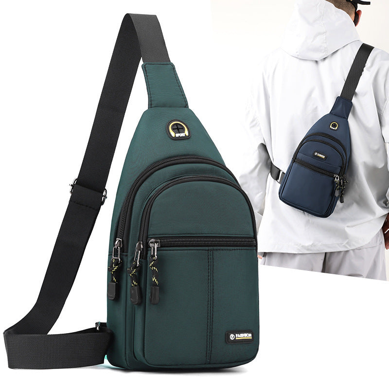 Men's Nylon Business Crossbody Chest Bag with Multi Compartments