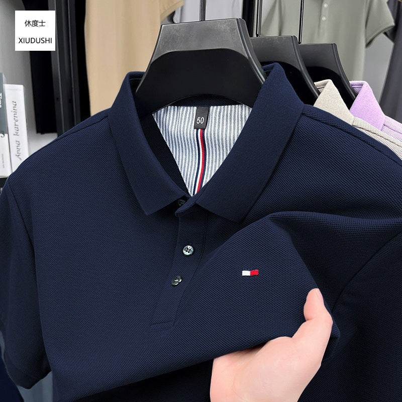 Men's 100% Cotton Polo Shirt Short Sleeve Casual Plus Size Fit