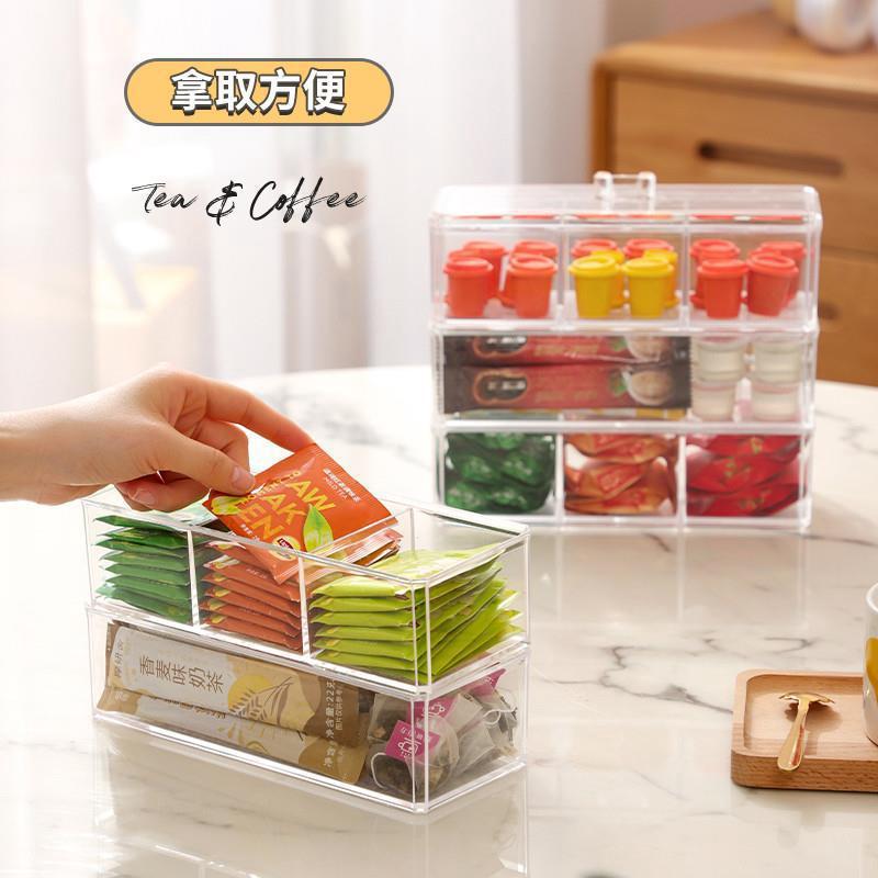 Stackable Acrylic Coffee Capsule and Tea Bag Storage Box