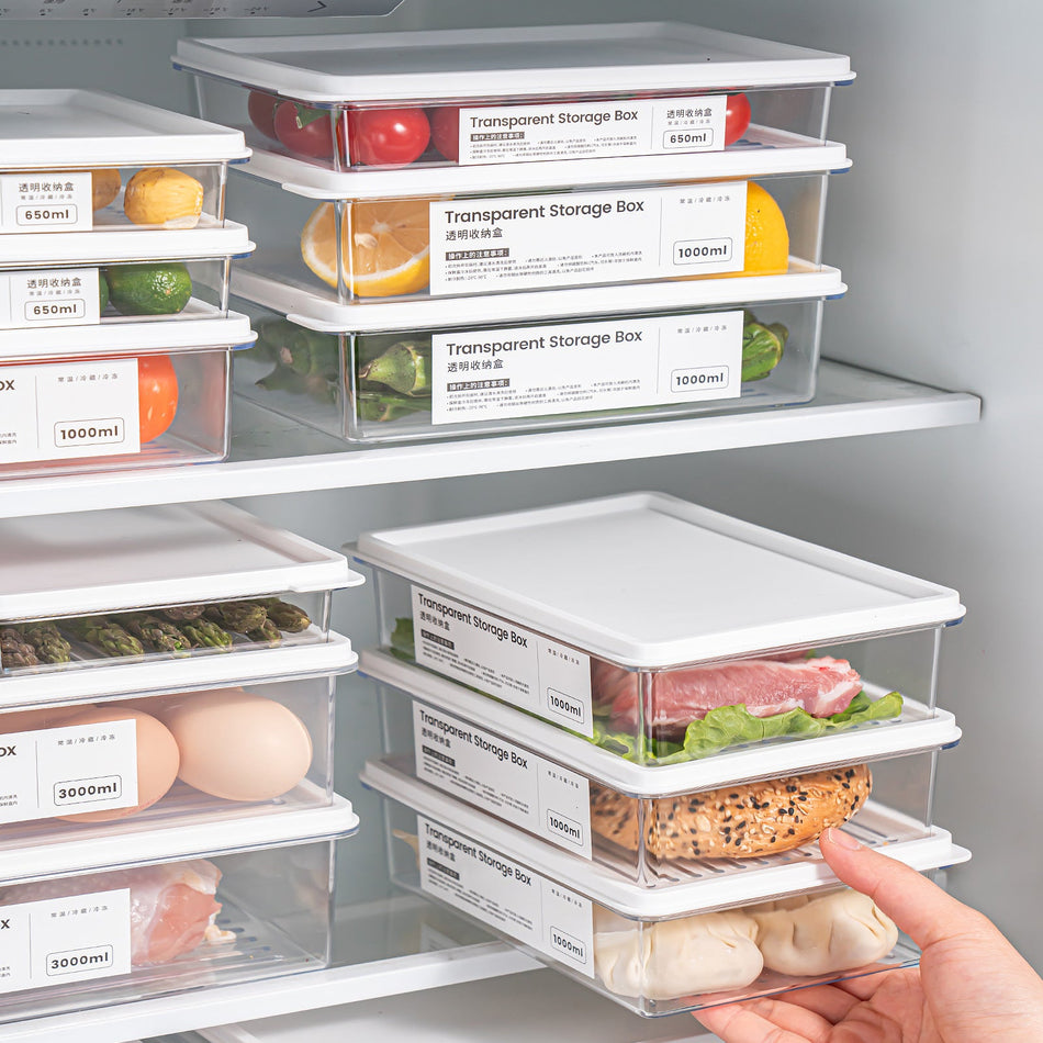 Sealed Food-Grade Refrigerator Storage Box, Multiple Sizes