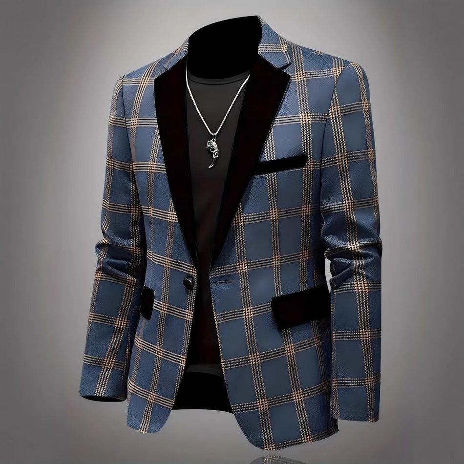 Men's Slim Fit Single-Button Casual Blazer Jacket
