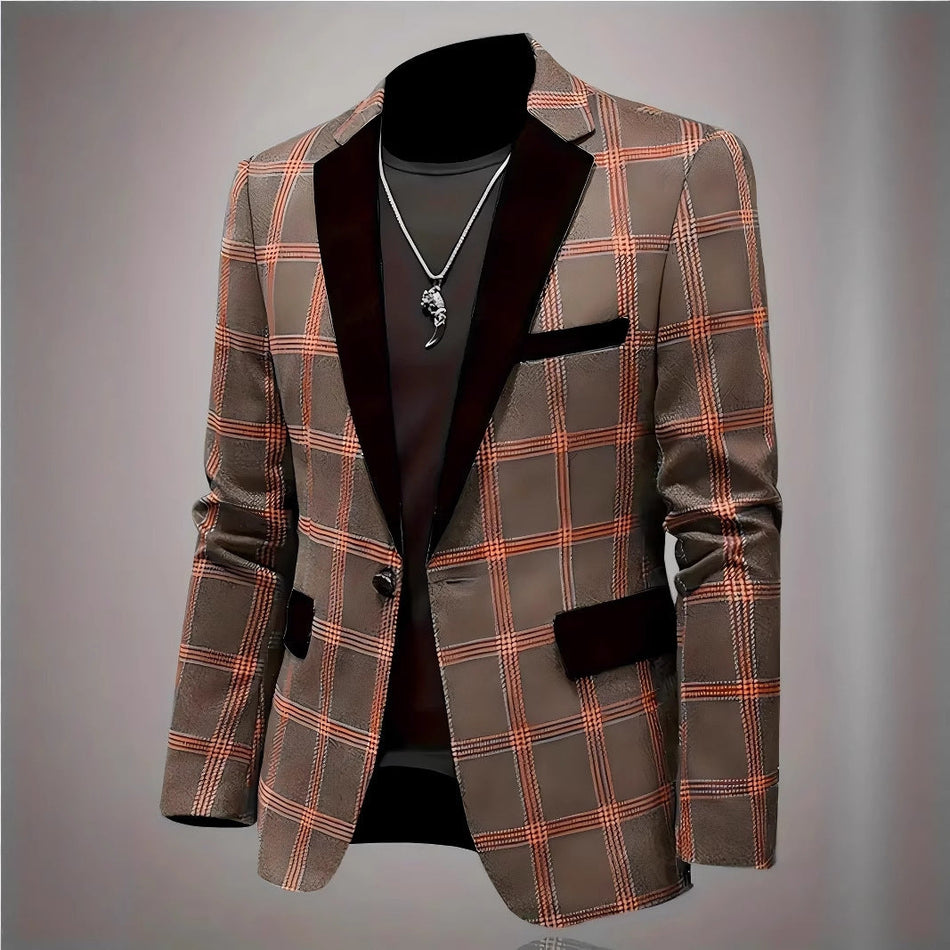Men's Slim Fit Single-Button Casual Blazer Jacket