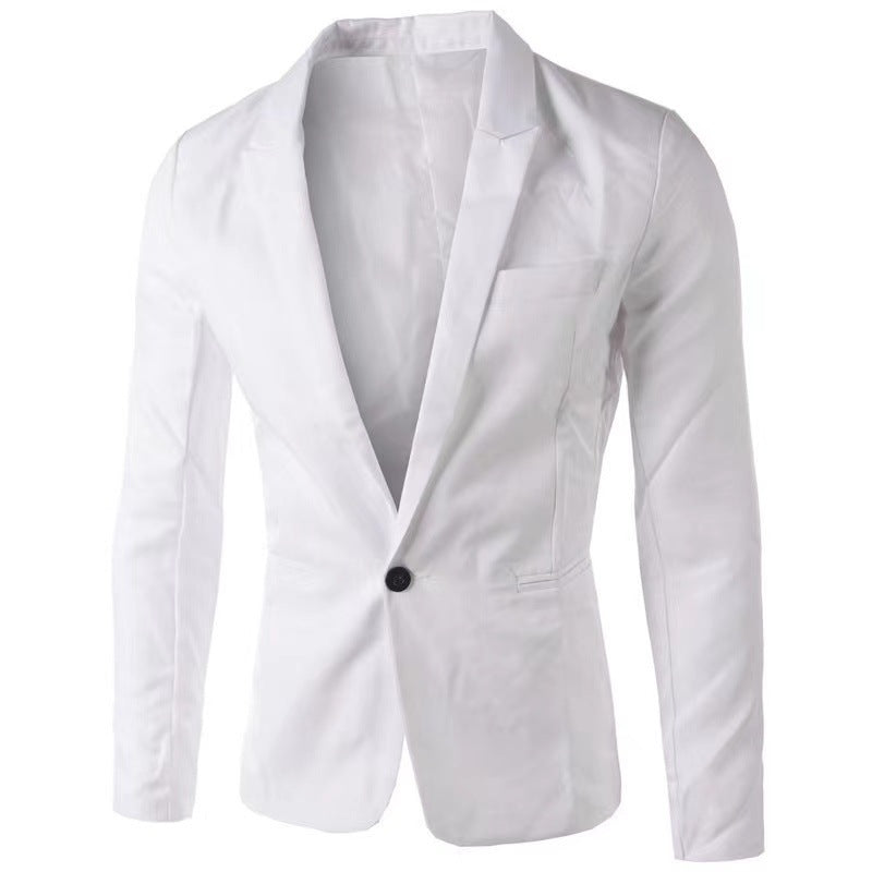 Men's Slim Fit Single-Breasted Casual Blazer Jacket