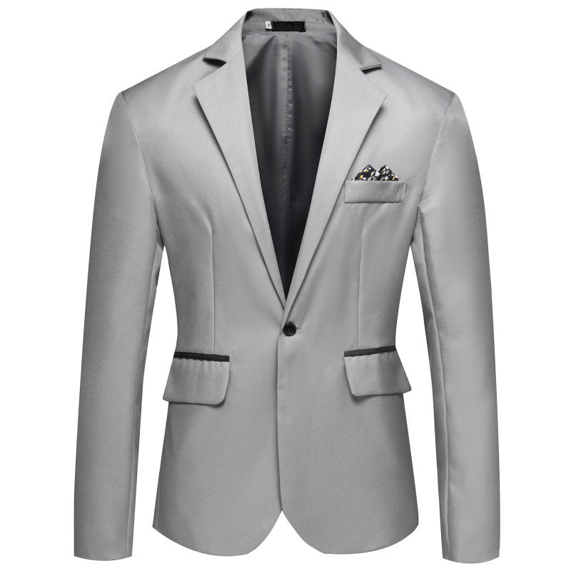 Men's Slim Fit Single-Breasted Formal Blazer for Weddings