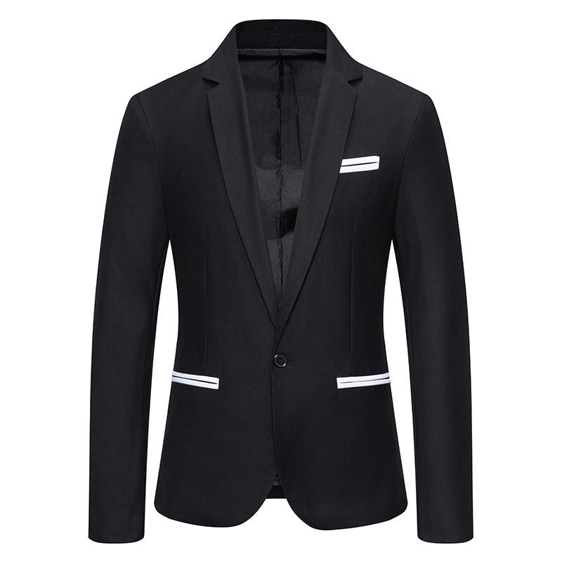 Men's Color Block Formal Blazer for Weddings and Special Events