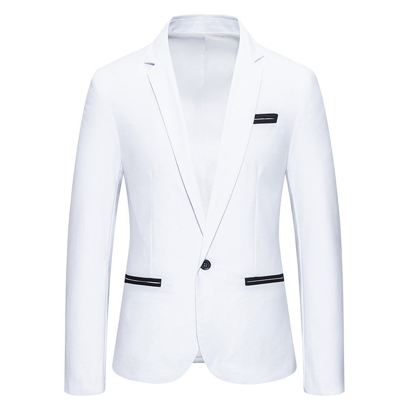 Men's Color Block Formal Blazer for Weddings and Special Events
