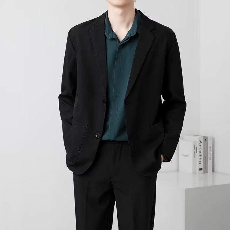 Men's Black Tailored Casual Blazer Jacket