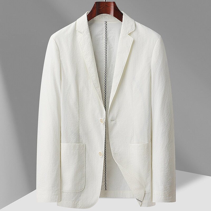 Men's Wrinkle-Resistant Business Single-Breasted Blazer Jacket