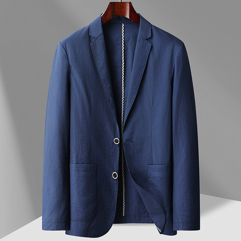 Men's Wrinkle-Resistant Business Single-Breasted Blazer Jacket