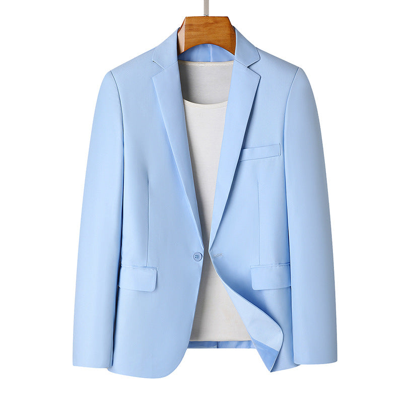 Men's Slim Fit Solid Color Business Casual Blazer Jacket