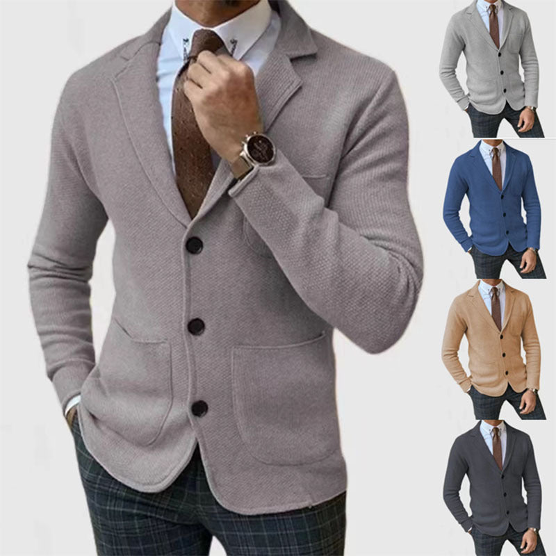 Men's Slim Fit British Style Casual Formal Suit Jacket