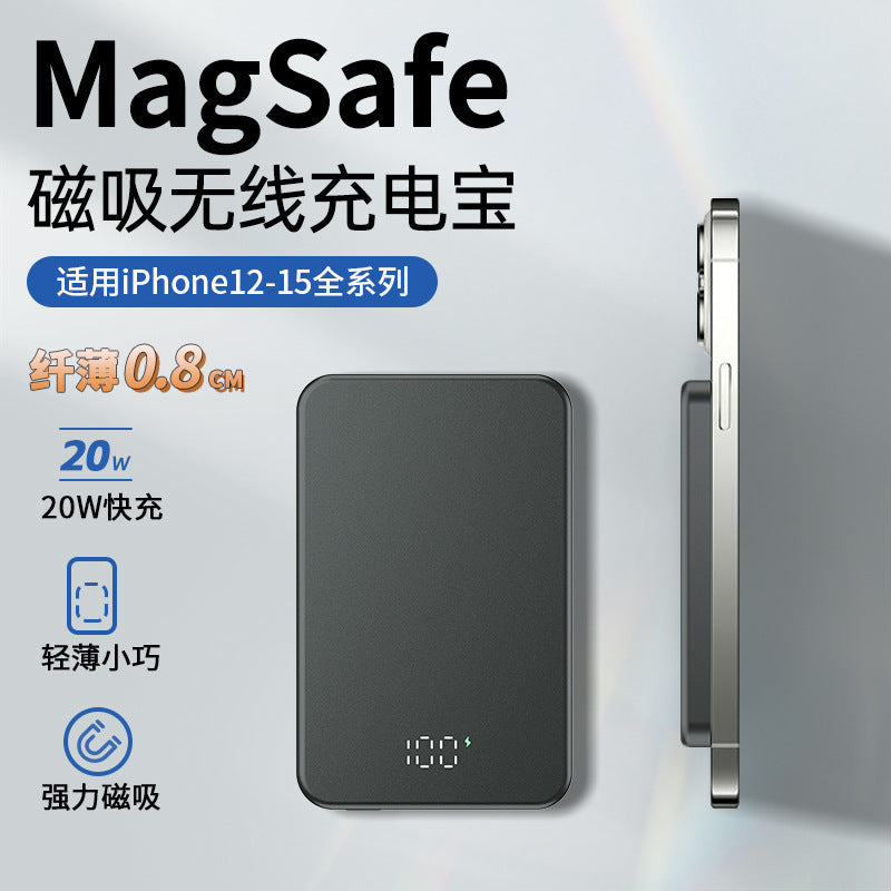 10000mAh Ultra-Thin Alloy Magnetic Wireless Power Bank
