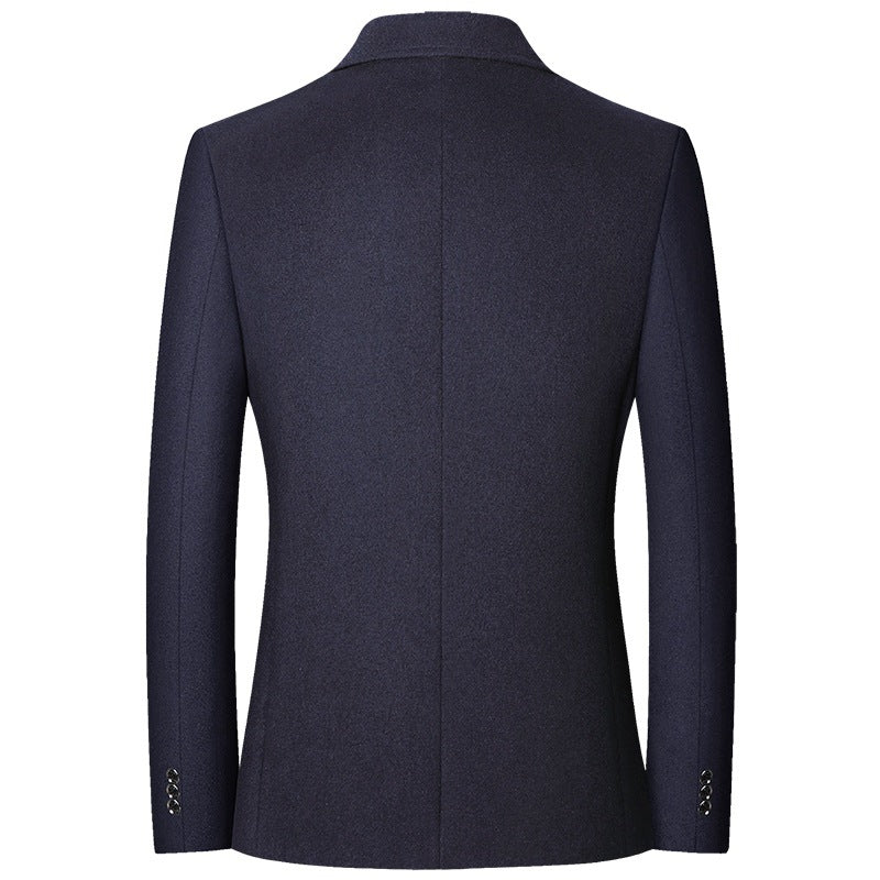 Men's Wool Blend Business Casual Suit Jacket with Classic Fit