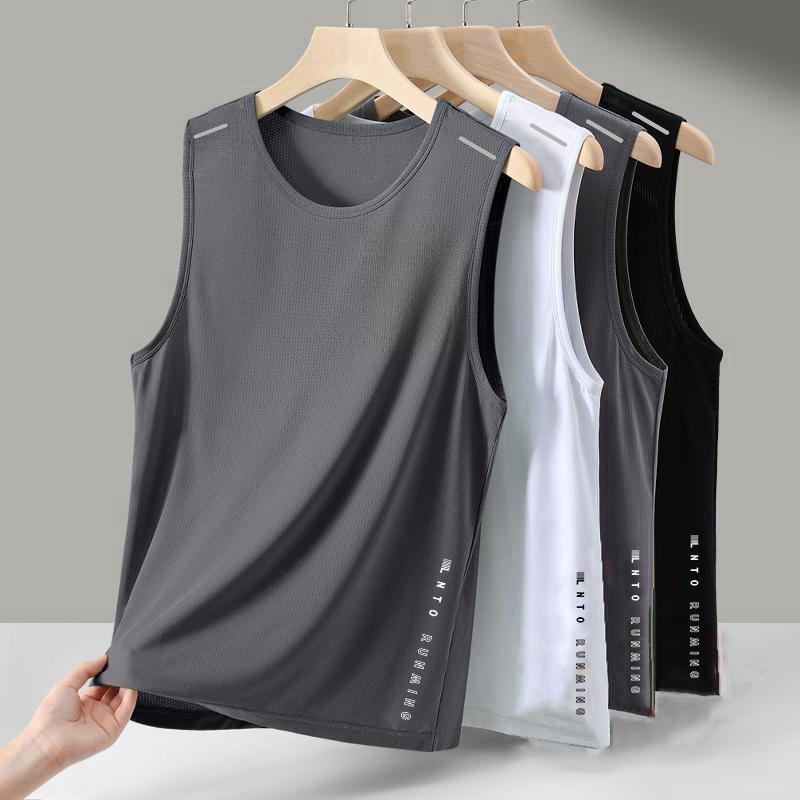Men's Ice Silk Mesh Vest Breathable Quick Dry Sleeveless Top