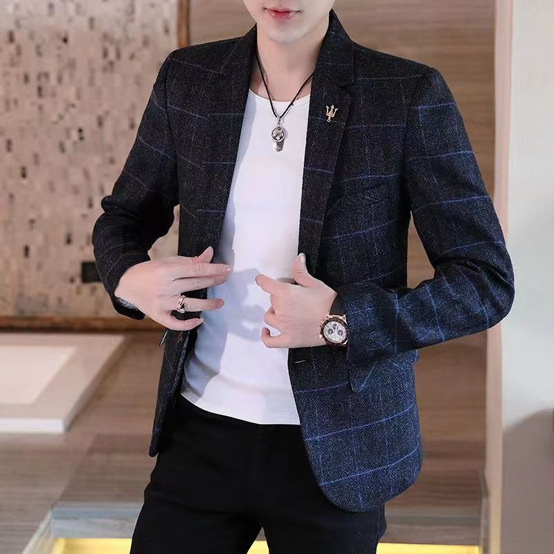 Men's Korean Style Slim Fit Business Casual Blazer Jacket