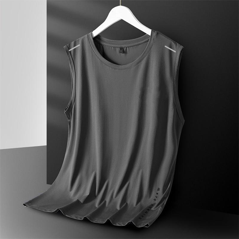 Men's Ice Silk Mesh Vest Breathable Quick Dry Sleeveless Top