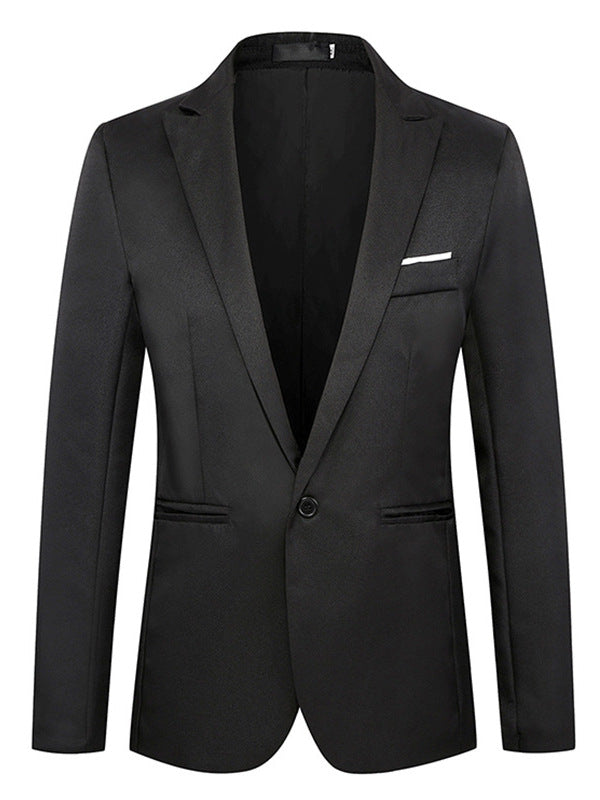 Men's Korean Style Slim Fit Formal Business Suit Jacket
